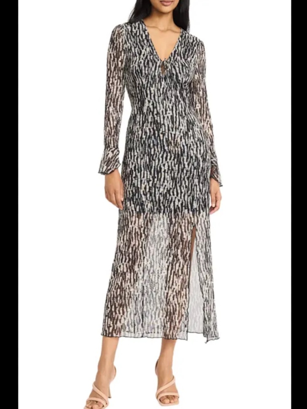 Donna Morgan Dress - Long Sleeve Midi Sheath Dress NWT